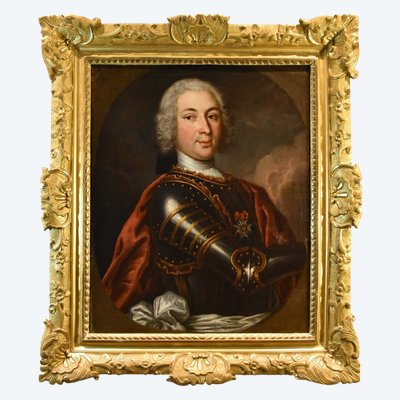 Gentleman in Rüstung, Hyacinthe Gigaud (Perpignan 1659 - Paris 1743) Schule von