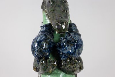 Valérie Courtet. Crocodile carrying hippopotamuses. Contemporary. LS64161809P