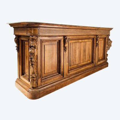 Bar en noyer d'époque Napoléon III 
