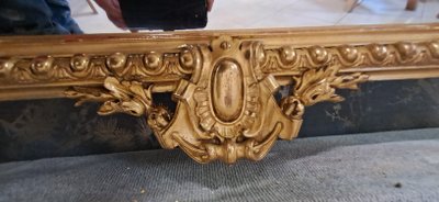 Napoleon III period mirror with glazing beads 126x78