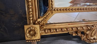Napoleon III period mirror with glazing beads 126x78