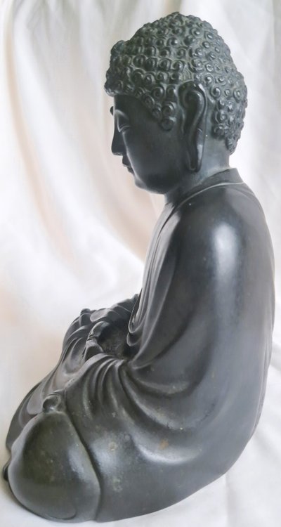 Statue d'art d'Asie représente un bouddha en bronze 