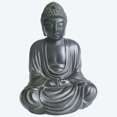 Statue d'art d'Asie représente un bouddha en bronze 