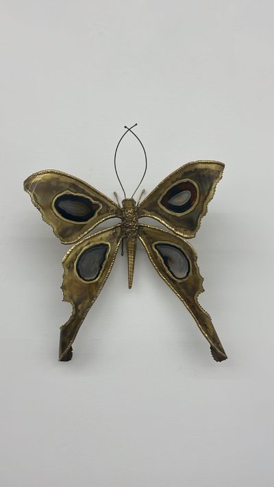 Henri FERNANDEZ Pair of Papillon sconces