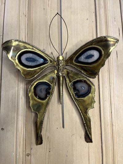 Henri FERNANDEZ Pair of Papillon sconces