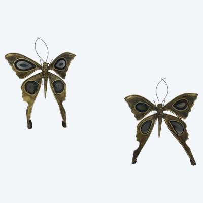 Henri FERNANDEZ Pair of Papillon sconces