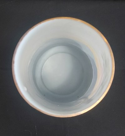Vase aus Opalglas mit Heidehahndekor 