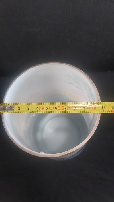 Vase aus Opalglas mit Heidehahndekor 