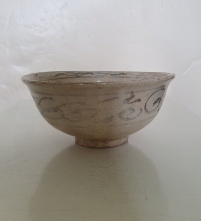 Vietnamese stoneware bowl with floral decoration bowl ca 15th c - 16th c
