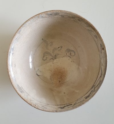 Vietnamese stoneware bowl with floral decoration bowl ca 15th c - 16th c