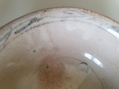 Vietnamese stoneware bowl with floral decoration bowl ca 15th c - 16th c