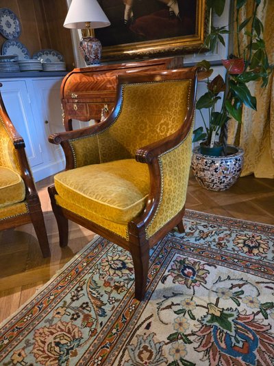 Pair of Gondola Seats, Attributed to A. Gaillard, Empire Period (1804-1815)