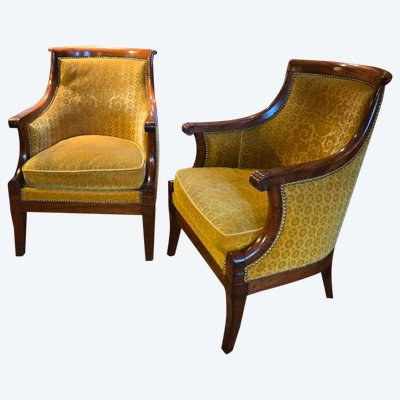 Pair of Gondola Seats, Attributed to A. Gaillard, Empire Period (1804-1815)