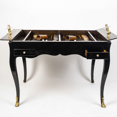 Games Table for Chess, Checkers, and Tric-Trac with Marquetry and Painting, Louis XV Period circa 17