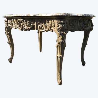 Louis XV Rocaille Style Center Table, Second Half of the 19th Century