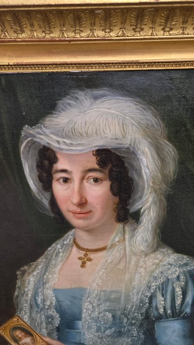 Ritratto di donna in miniatura, periodo Impero