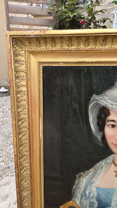 Ritratto di donna in miniatura, periodo Impero
