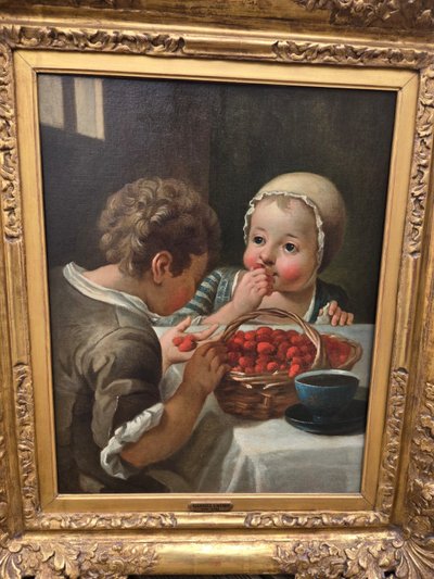 Enfants Goûtant Des Fraises – Attribué à Gaspard Gresly (1712–1756)