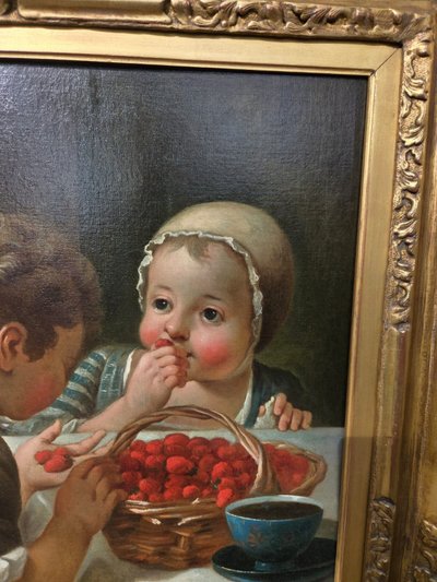 Enfants Goûtant Des Fraises – Attribué à Gaspard Gresly (1712–1756)