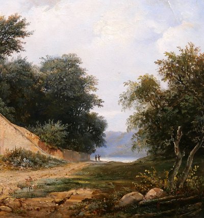 Christian BRUNE 1793-1849 Landschaft mit einer Brücke, Gemälde um 1820-30 Romantik Bertin
