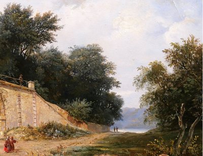 Christian BRUNE 1793-1849 Landschaft mit einer Brücke, Gemälde um 1820-30 Romantik Bertin
