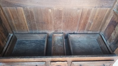Louis XIV wardrobe in solid oak, 18th century