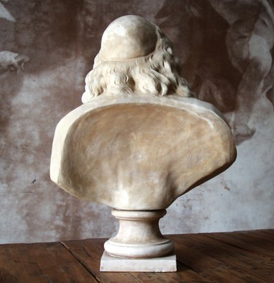 Sculpture Buste en terre cuite de Sèvres de Molière d'après Jean Antoine Houdon