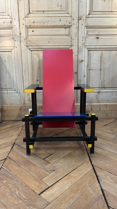 Gerrit THOMAS RIETVELD Chaise Rouge & Bleue Cassina
