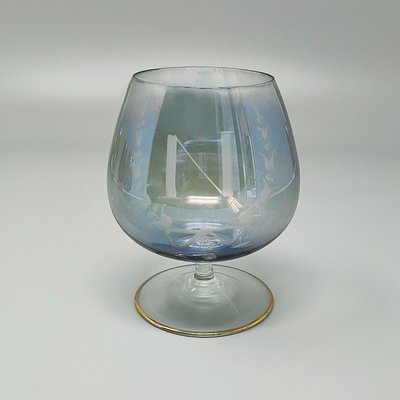 Set di sei bicchieri di lusso colorati Napoleone, realizzati a mano in cristallo, anni '60. Prodotto in Italia.