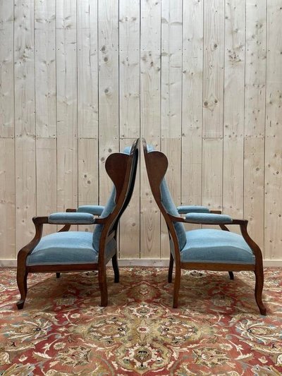 Paire de fauteuils Voltaire Louis Philippe 