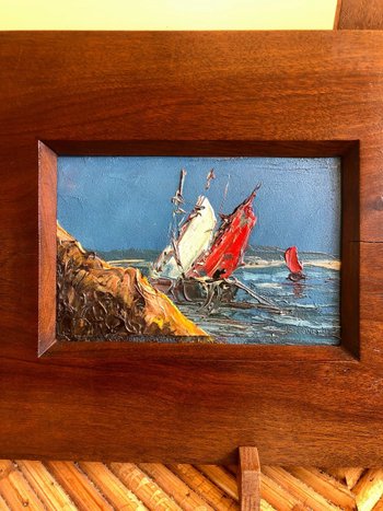 Marine. Oils On Panels, XXth Century