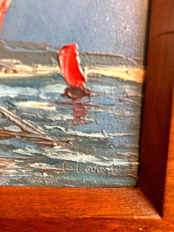 Marine. Oils On Panels, XXth Century