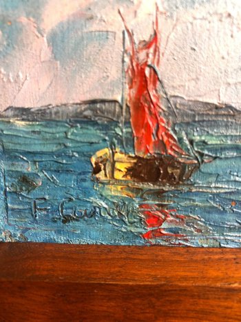 Marine. Oils On Panels, XXth Century