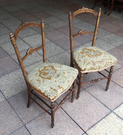 Two Louis XVI style chairs