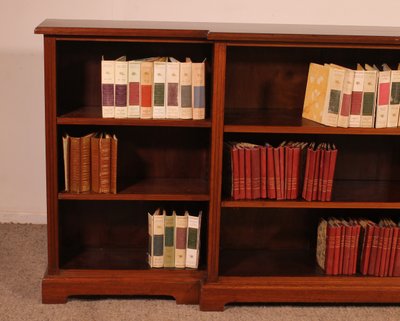 Grande libreria aperta in noce del XIX secolo - Inghilterra