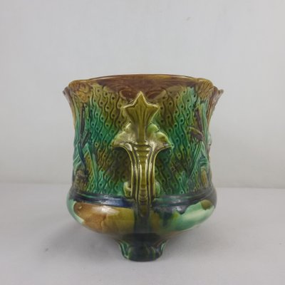 Planter in barbotine - Faïencerie de Nimy 19th century