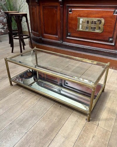 Table basse en laiton de Roche Bobois, Circa 1970