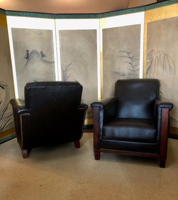 Paire De Fauteuils Club, XXe Siècle