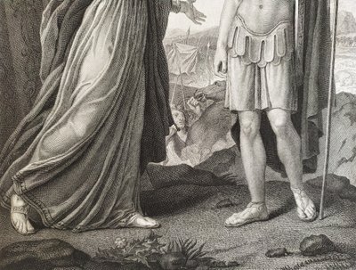Ariane Et Alexandre  Gravure Ancienne Néo-classique 19ème d'Après François Gérard