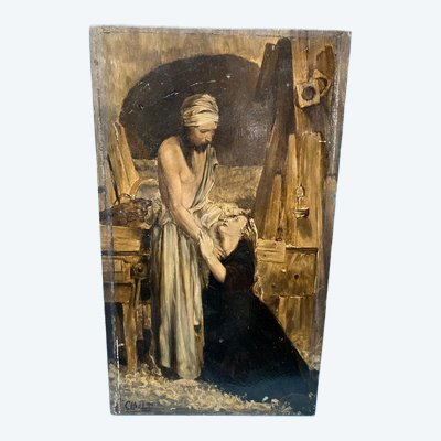 Pittura Cristo e Maria Maddalena Olio su pannello