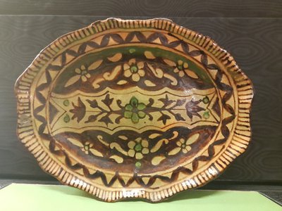 Louis Tissier earthenware Nabeul Tunisia dish