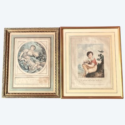 Two engravings after Monnet and Marletti