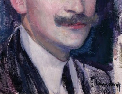 Hubert Glansdorff 1877-1863 Selbstporträt, 1916, Gemälde, Porträt Mann Belgien Künstler