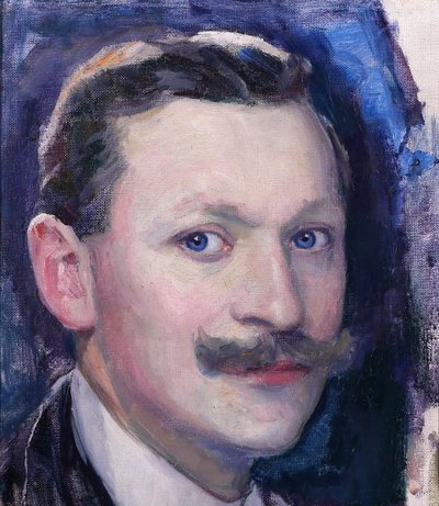 Hubert Glansdorff 1877-1863 Selbstporträt, 1916, Gemälde, Porträt Mann Belgien Künstler