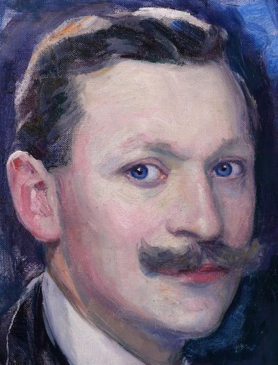Hubert Glansdorff 1877-1863 Selbstporträt, 1916, Gemälde, Porträt Mann Belgien Künstler