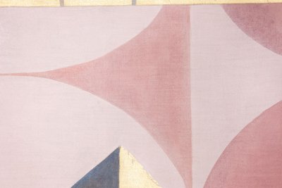 Painted canvas depicting an elegant 1950s-style woman. Contemporary.  LS6438A678P