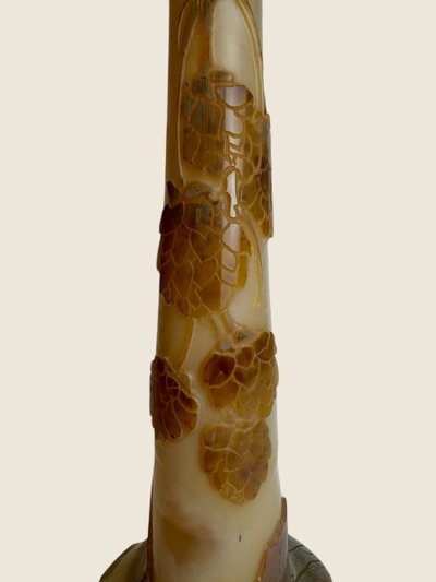Legras Saint Denis Vase a décor des Houblons 