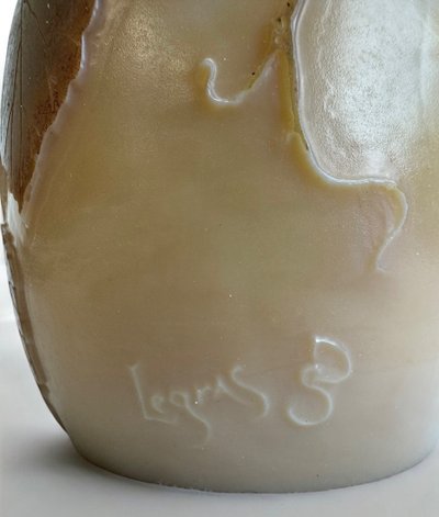 Legras Saint Denis Vase a décor des Houblons 