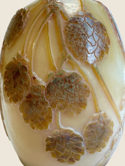 Legras Saint Denis Vase a décor des Houblons 