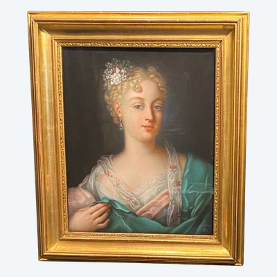 Tableau, pastel de femme dans le gout de Rosalba CarrieraPastel dans le gout de Rosalba  Carriera de